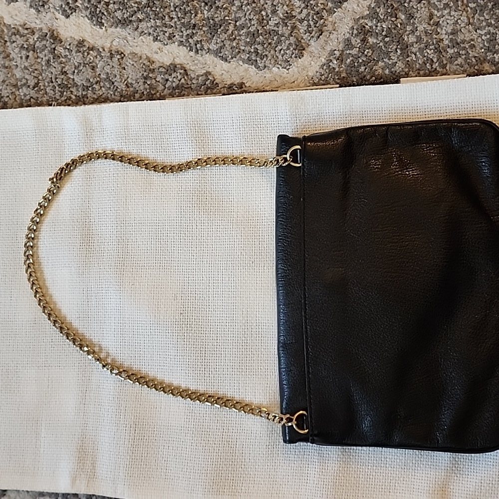 Michael Kors Black Leather Chain Shoulder Bag. - Picture 3 of 13